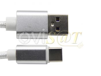 Cable blanco de 3 m de USB a USB tipo C para mando de Sony PlayStation 5